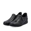 Rieker Tex Comfort Shoe With Side Zip - Black Leather